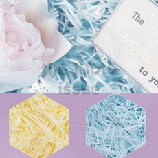 백일호 답례품 포장 종이 스타핑 택배포장재, 연노랑 50g