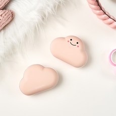 단미 구름 휴대용 USB 충전식 손난로 보조배터리 3600mAh, 핑크, CLOUD