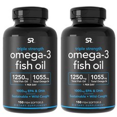 스포츠리서치 오메가3 피쉬오일 150정 x2통 대용량, 2개