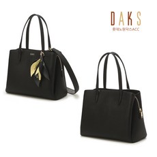 닥스 DAKS 베스트상품 DCBA3F543BK 블랙 플라워 참장식 가죽 토트백 244196