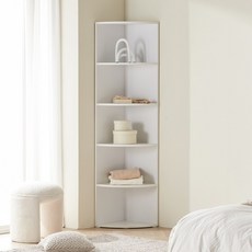 아씨방가구 그란데 라운드 코너 선반장 40cm, 우형 화이트