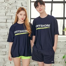 아쿠아리우스 남여 공용 오버 루즈핏 반팔 래쉬가드 상의