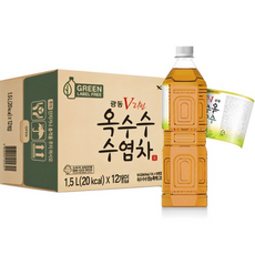 광동 V라인 옥수수 수염차 무라벨, 1.5L, 36개
