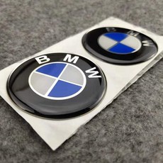 BMW 모토라드 3D 데칼 로고 반사 엠블럼 스티커, BMW 엠블럼 지름 4.5cm (1쌍)