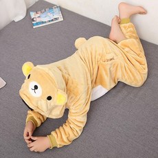 자두나무 어린이 동물잠옷 리라쿠마, 동물잠옷 95호(키100~110cm), 1개