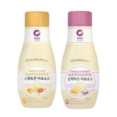 청정원 갈릭치즈 & 스위트콘 디핑소스 마요소스, 1세트, 600g