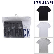 [폴햄] PHC5TR3900 남녀공용 3+1 PACK 패키지 티셔츠