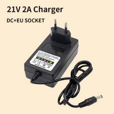 Makita 21700 충전식 리튬 이온 배터리 21V 3A 3000mAh 대용량 무선 전동 공구 배터리, 01 2Acharger EU