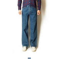 남성진 부츠컷청바지 시리즈 남자생지 팬츠 겨울 와이드 진청 L