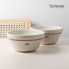 시라쿠스 쉐난고 카디날 면기, 2개, 화이트&버건디라인