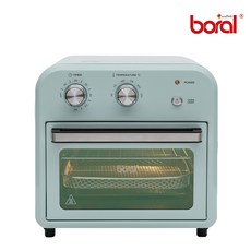 [SUNRISE MALL] boral 보랄 더 셰프 에어프라이어 오븐 14리터 대용량 오븐형 투명도어 스테인레스 트레이, 민트