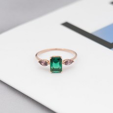 14k천연에메랄드반지