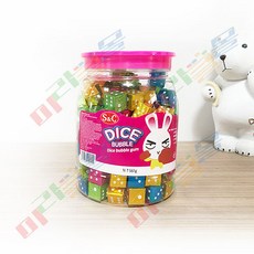 미라클몰 다이스 버블껌 561g 사과맛 레몬맛 포도맛 콜라맛 주사위 풍선껌 약165개, 다이스 버블껌 통 561g