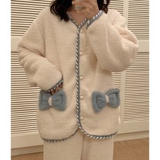 빵줄 뽀송 겨울 파자마 수면잠옷