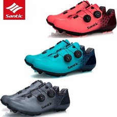 산틱 MTB 카본 다이얼 클릿 슈즈 MS19003, 45, 레드