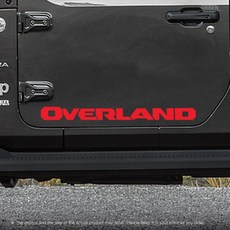 그리븐 오버랜드 스티커 데칼 Jeep JL 랭글러 50099, 60cm, 레드, 1개