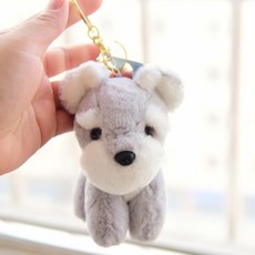 귀여운 강아지인형 가방키링 12cm 2종 택1