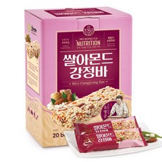 호정가 쌀아몬드강정바 (20개입) / 달콤 바삭한 전통 쌀강정 뉴트리션바, 1개, 500g