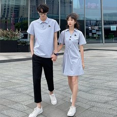 하다맘 커플룩티셔츠 여름옷 점프슈트 INS 유행 나루신이치 한 벌 큐티룩 여성의류