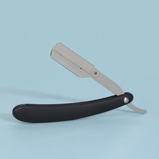 남성용 스트레이트 엣지 이발사 면도기 수동 수염 면도 교체 가능한 날 면도날 선물, 03 Black, 03 Black