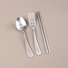 스텐 호로록 어린이스푼 포크 젓가락, 어린이젓가락(813448), 1개