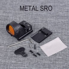 RMR 스코프 마운트 조준경 전술 미니 Trijicon 도트 사이트, METAL SRO(블랙), 1개