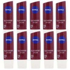 Nivea 니베아 립밤 립케어 블랙베리 0.17oz(4.8g) 10개 Lip Care Blackberry, 4.8g