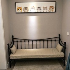 케이로 북유럽 싱글 1인용 쇼파 원룸 좁은 거실 침실 공간활용 데이베드 소파베드 침대프레임, 폭60cmx길이1.5m(매트리스제외