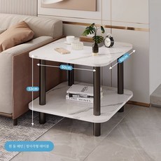 YAPOGI 소파 옆 테이블 심플 가정용 작은 테이블 거실 침실 미니 침대맡 작은 사각 테이블 선반