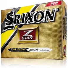 SRIXON(스릭슨)골프공 Z-Star Z-Star(젯트 스타)골프공 2016년 모델(1다스)US모델 병행 수입품 옐로 고