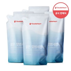 더블하트 맑은 젖병세정제 리필 650ml, 젖병세정제 거품형 리필 650ml, 4개