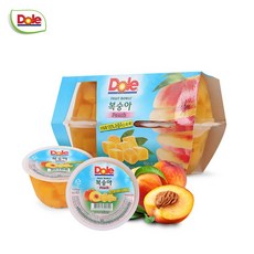 Dole 돌 후룻볼 복숭아(4개입) x 3팩/간편과일, 3개
