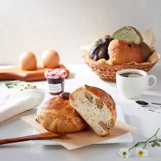 글루텐프리 저당 모닝빵 5종세트 (프레인 치즈 쑥 블루베리 견과류), 1개
