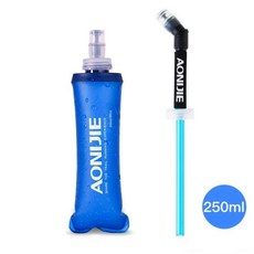 스포츠물병 운동용물통 대용량 500ml 소프트 플라스크 접이식 TPU BPA 프리 러닝 하이드 레이션 팩 허리 가방 조끼 SD09 SD10, [10] NJ 250ML Straw SD09, 1개