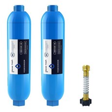 GLACIER FRESH RV/Marine 정수 필터 유연한 호스 프로텍터 1개 식수의 나쁜 맛 냄새 염소 및 침전물을 크게 감소 2팩, RV Water Filter 2 Count (Pack