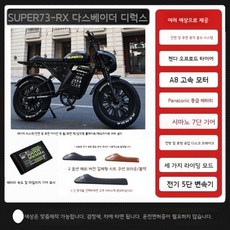 Phoenix 전기자전거 전기 팻바이크 오토바이 펫바이크 48v/50ah 대용량, RX 플래그십 버전, 36Ah