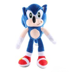 27cm 소닉 플러시 인형 애니메이션 피규어 장난감 소닉 고슴도치 플러시 장난감 어린이 캐릭터 선물, (173)파란