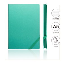 굳펫 패드커버사무다이어리 더그프 DAYCRAFT나의 하루 A5A6 가로줄책 스타일리쉬 가계부 작업 사용, 그린 송석색 A5