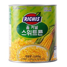 리치스 홀 커넬 스위트 콘 통조림, 2.95kg, 6개