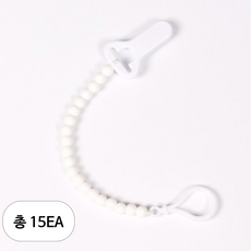 베이직 실리콘 클립, 15개, 화이트