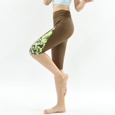 프라이빗 아일랜드 필라테스 슬림레그 배색 5부 레깅스 줌바 에어로빅 요가 반바지 빅사이즈 RSLP