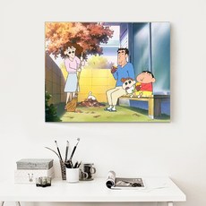 슬기로운 집콕생활 보석십자수 애니메이션 짱구는못말려 사계절 DIY 세트 큐빅 페인팅 비즈, [풀커버] 52X40cm