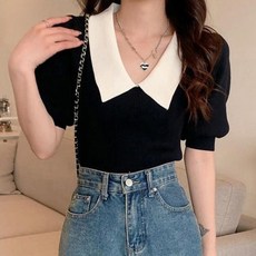 온니유 카라 골지티 골지니트 카라티 여성 니트