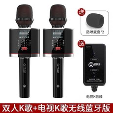 무선마이크 Hifier내장 사운드카드 그램스타일 핸드폰 블루투스 K노래마이크 음향일체형 설비 X1, T03-더블 K노래타입(전송전기 비디오 수신기)