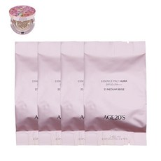 에이지투웨니스 최신상 AGE20S 에센스 커버 팩트 아우라 14g, 1세트, 21호, 리필4개