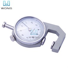 계량기 얇은 테스터 0-20mm 게이지 두께 종이 다이얼 가죽 가죽 도구 두께 종이 0-10mm 측정, 0-10MM short hair, 1개