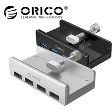 ORICO(오리코) MH4PU 4포트 USB3.0 허브 (무전원), 실버, 1개