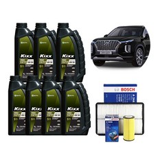 [킥스파오 KIXX PAO C2C3 5W30] 팰리세이드 합성엔진오일 필터 패키지 세트, 1개, 5w30