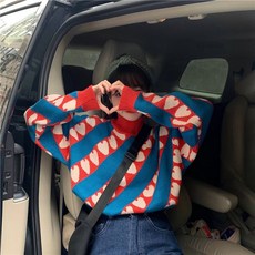 안나리야 크리스마스 목폴라 크롭 패턴 예쁜 니트 스웨터 YJ