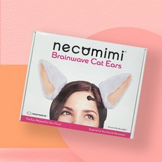 네코미미 헤드셋 뇌파센서 움직이는 고양이 귀 인싸 아이템 런닝맨 거짓말탐지기, 화이트